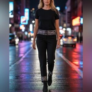 Bisou Bisou Embroidered Pants